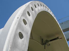 Flange resurfaced using Belzona Flange resurfaced using Belzona