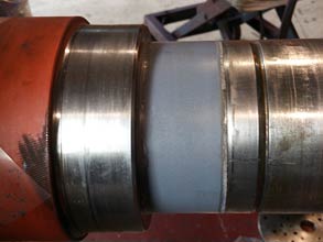 Shaft rebuilt to exact dimensions via injection method with Belzona 1321 Shaft rebuilt to exact dimensions via injection method with Belzona 1321