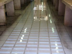 Application completed - situation after washing the floor Application completed - situation after washing the floor