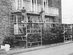 Concrete repair being undertaken in 1981 Concrete repair being undertaken in 1981