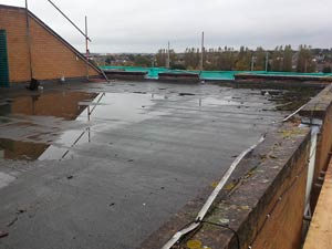 Housing association roof without any protection Housing association roof without any protection