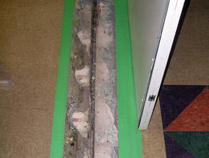 Damaged expansion joint causing a trip hazard in a hospital Damaged expansion joint causing a trip hazard in a hospital