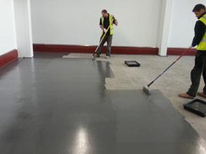 Belzona 5231 (SG Laminate) applied to the floor Belzona 5231 (SG Laminate) applied to the floor