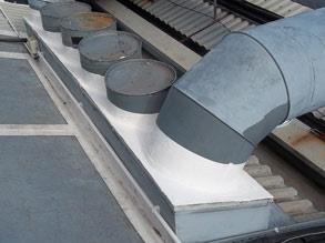 Reinforced Belzona 3111 (Flexible Membrane) system applied to seal the areas Reinforced Belzona 3111 (Flexible Membrane) system applied to seal the areas