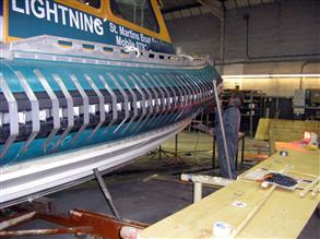 Belzona elastomer used to bond new fender Belzona elastomer used to bond new fender