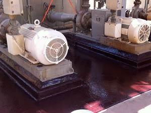 Final application of Belzona 4311 to prevent future chemical attack Final application of Belzona 4311 to prevent future chemical attack