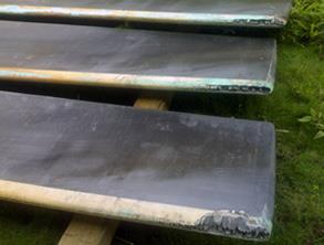 Eroded cooling tower fan blades Eroded cooling tower fan blades
