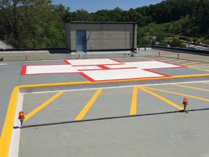 Helicopter pad restored and then protected with Belzona 5111 Helicopter pad restored and then protected with Belzona 5111