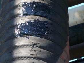 Completed repair of worn oil suction and discharge hoses using Belzona 2111 (D&A Hi-Build Elastomer) Completed repair of worn oil suction and discharge hoses using Belzona 2111 (D&A Hi-Build Elastomer)