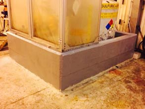 Chemical bund containing 93% Sulfuric Acid Tank Chemical bund containing 93% Sulfuric Acid Tank